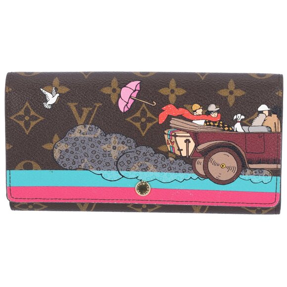Louis Vuitton Sarah Monogram Long Wallet M61359 Christmas Animation Pink - Picture 1 of 6